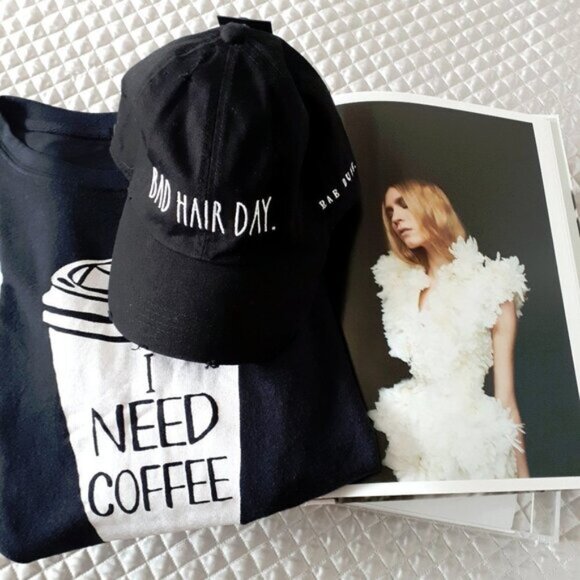 NWT Wildfox & Rae Dunn "Monday Morning Blues" sweatshirt & baseball cap bundle - Picture 2 of 12
